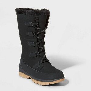 Black winter boots for women by Universal thread
